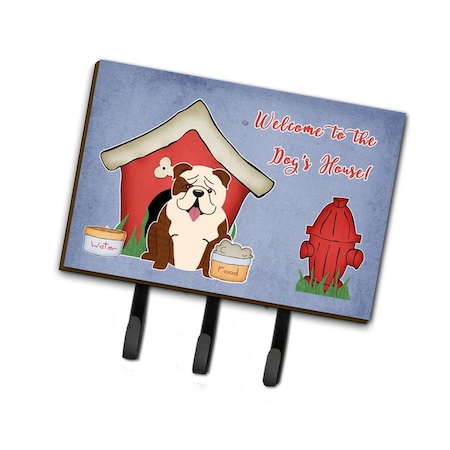 Carolines Treasures Dog House Collection English Bulldog Brindle White Leash or Key Holder BB2875TH68